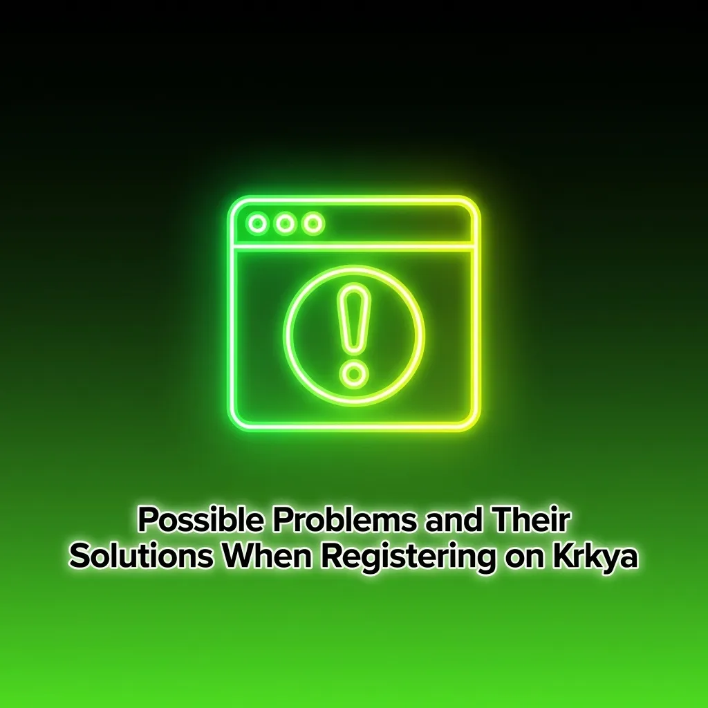 Table showing common Krikya registration problems like duplicate phone numbers and email issues with their solutions